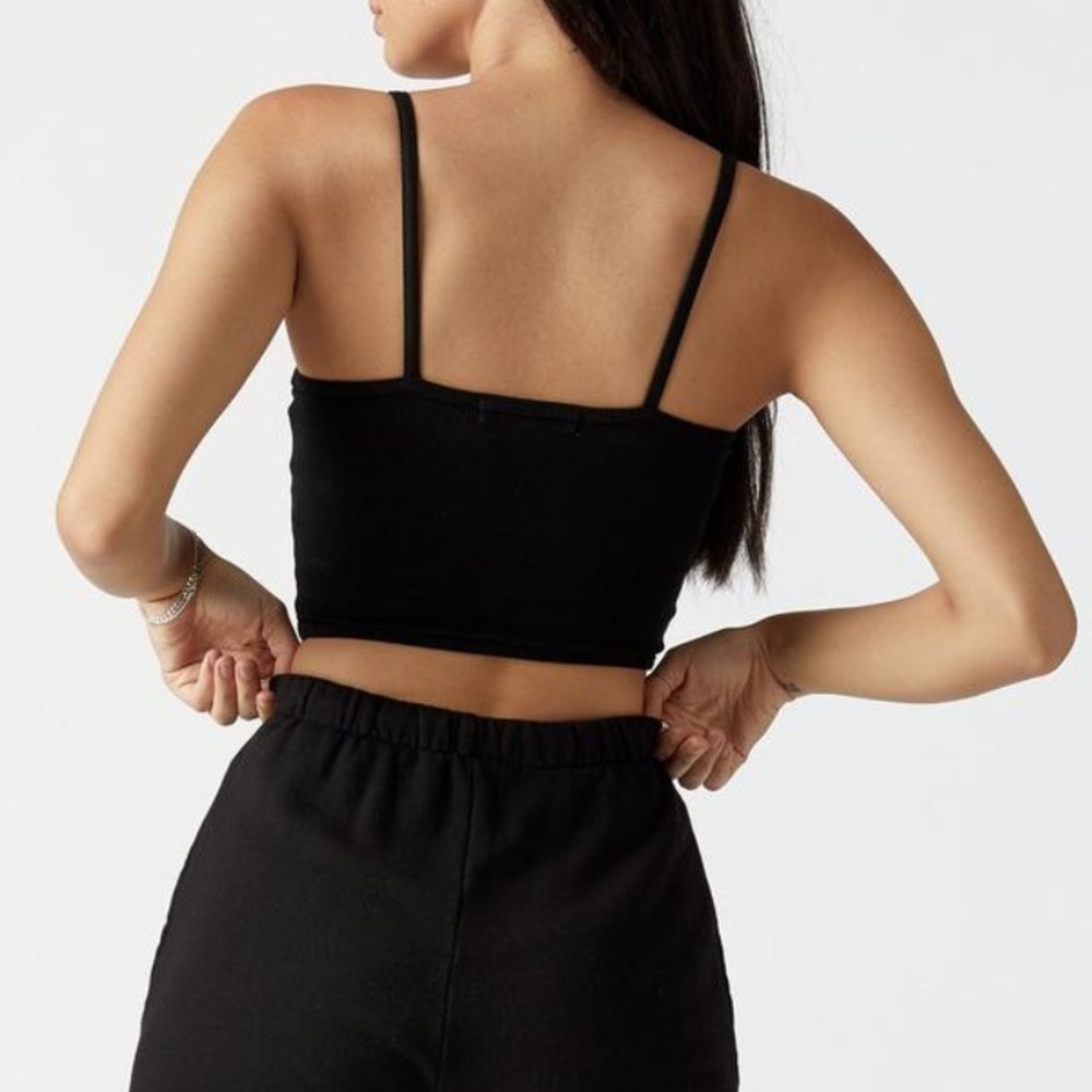 Joah Brown Black CROPPED CAMI - Picture 3 of 6